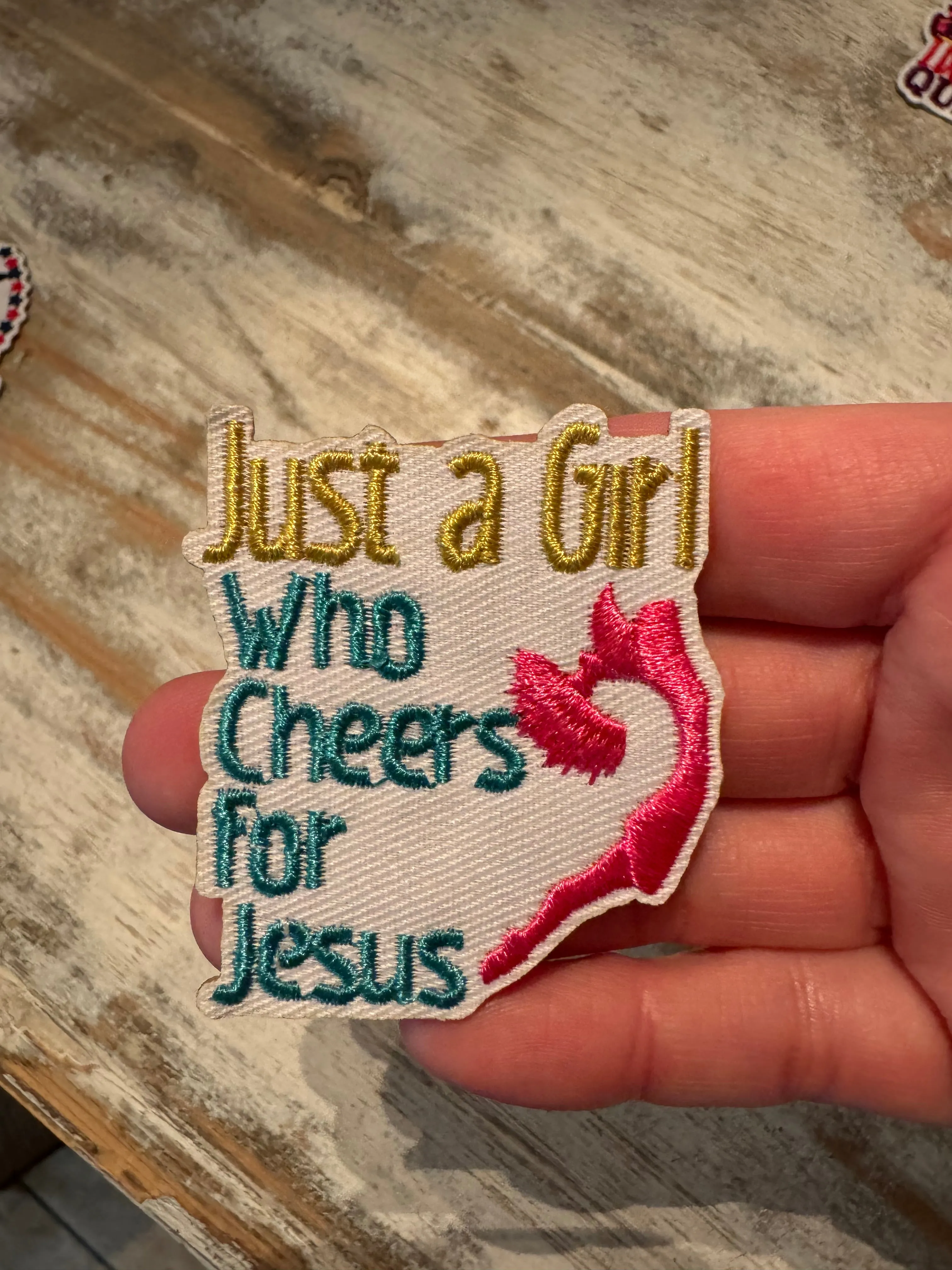 Cheer Themed Iron On Patches