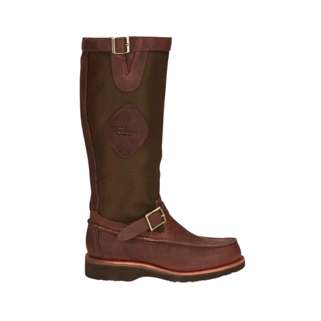 Chippewa Men's 17" Pull-On Snake Goaky Brown Boots