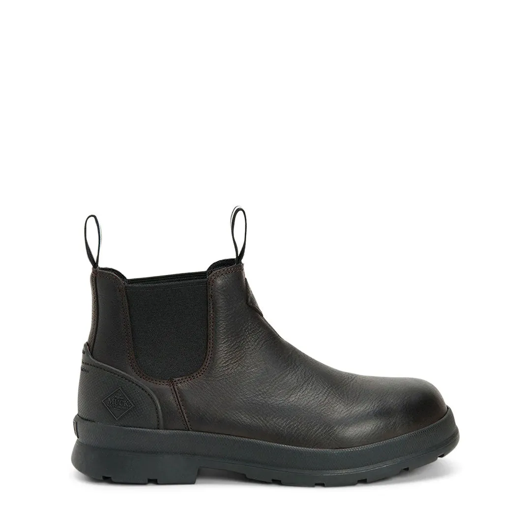 Chore Farm Leather Chelsea Safety Boots - Black by Muckboot