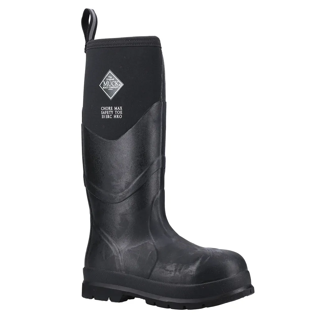 Chore Max Steel Toe S5 Safety Wellington - Black by Muckboot