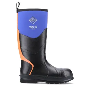 Chore Max Steel Toe S5 Safety Wellington - Blue/Orange by Muckboot