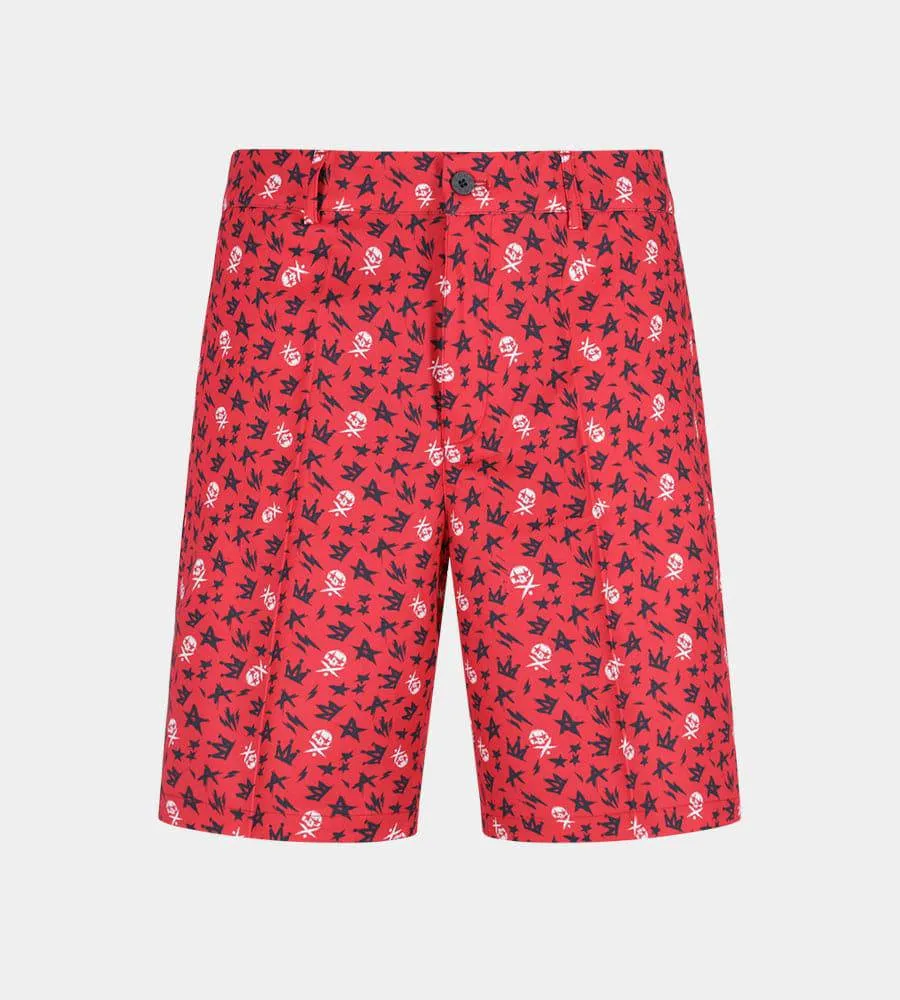 CLIMA GRUNGE SKULLZ SHORTS - RED