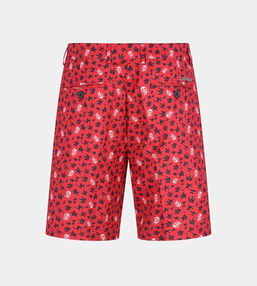 CLIMA GRUNGE SKULLZ SHORTS - RED