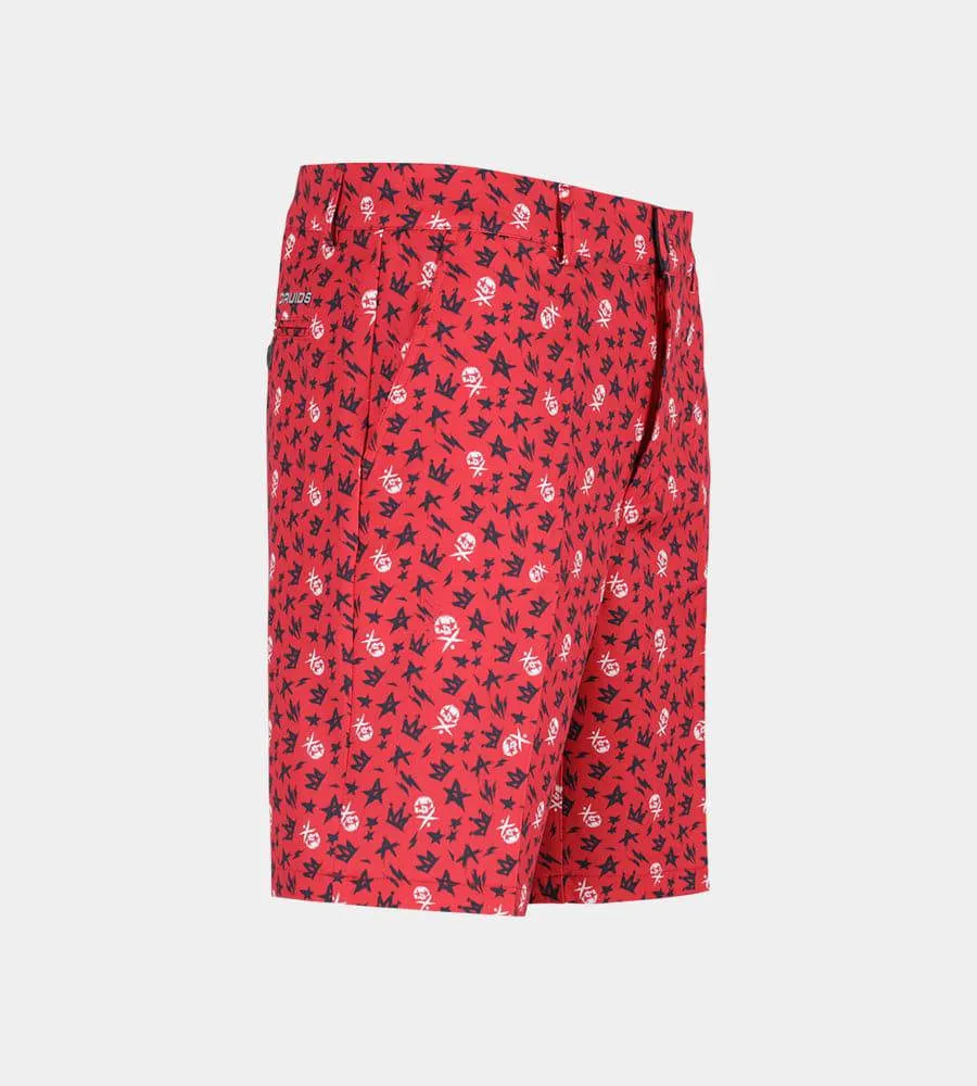 CLIMA GRUNGE SKULLZ SHORTS - RED