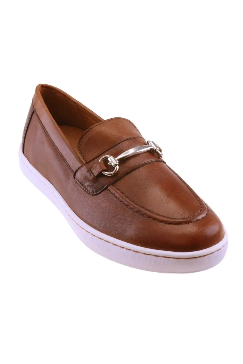 Clubhouse 'Bridge Bits®' Leather Golf Slip-On Sneaker in Pecan by T.B. Phelps