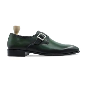 Coleus - Men's Burnish Green Patina Calf Leather Single Monkstrap