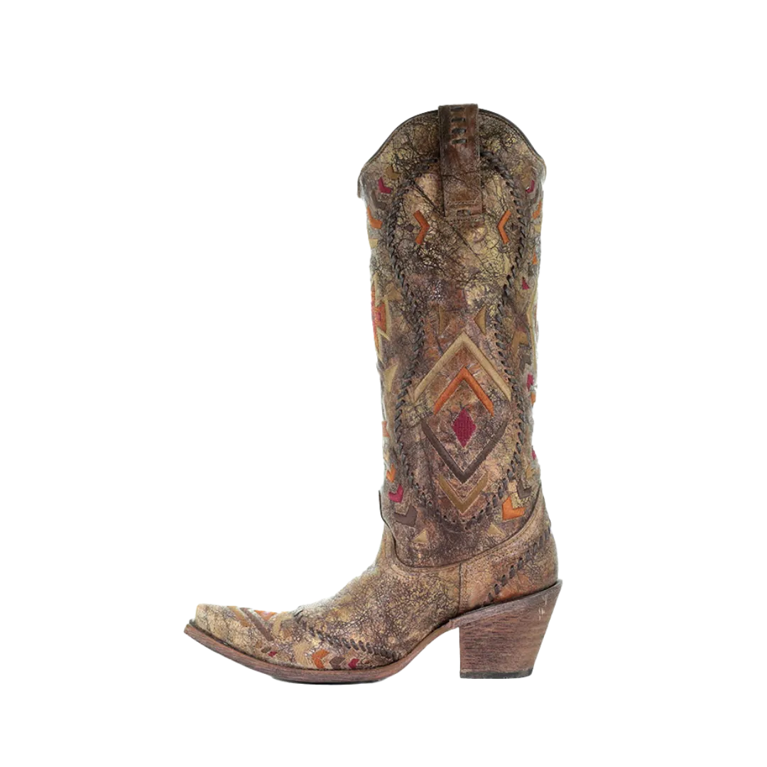 Corral Boots Women's Aztec Embroidered Whipstitched Boot