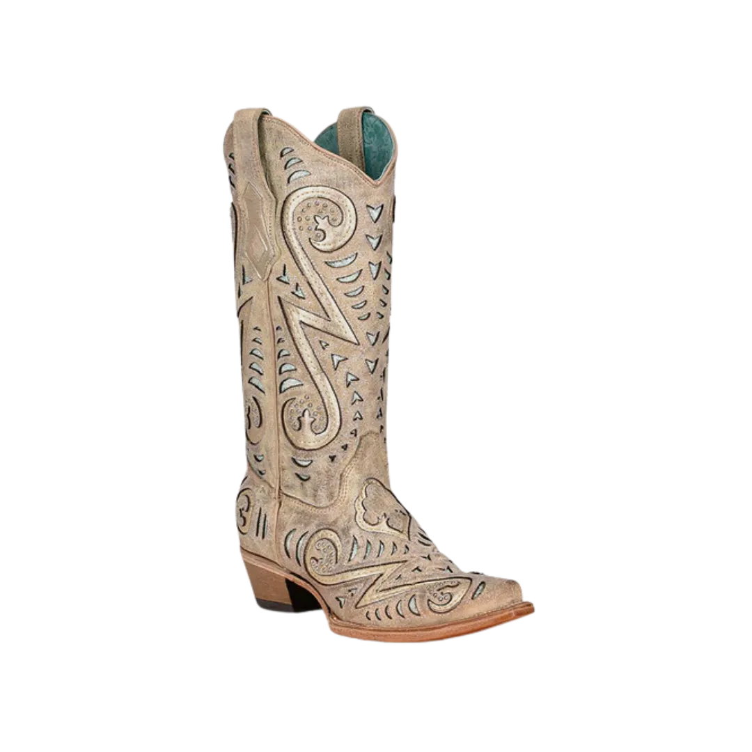 Corral Boots Women's Bone Inlay Cowgirl Boots