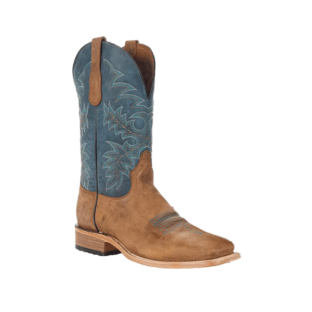 Corral Boots Women's Tan Blue Embroidered Boot