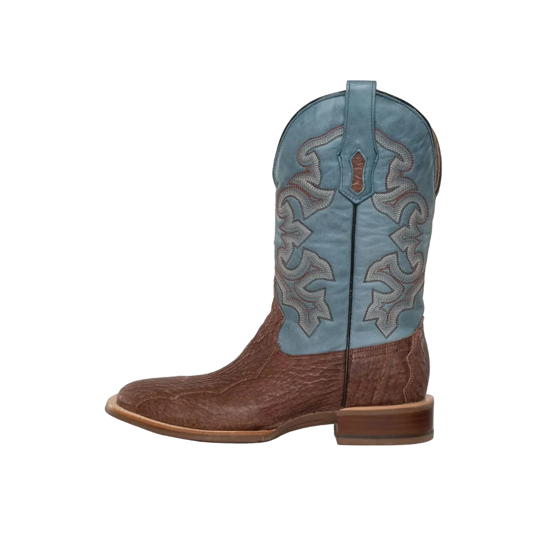 Corral Men's Honey Shark Wide Square Toe Blue Brown Boots