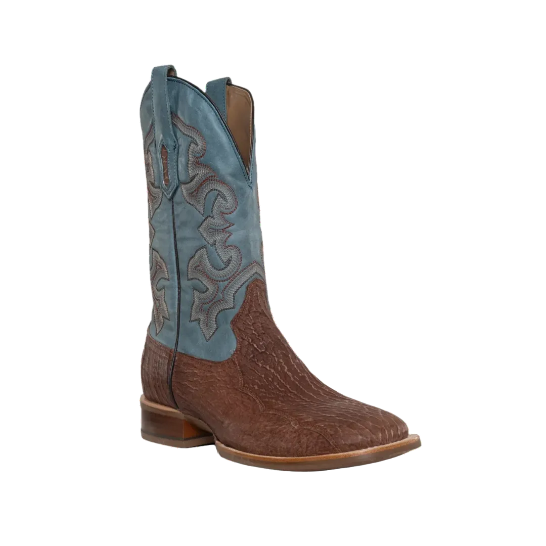 Corral Men's Honey Shark Wide Square Toe Blue Brown Boots