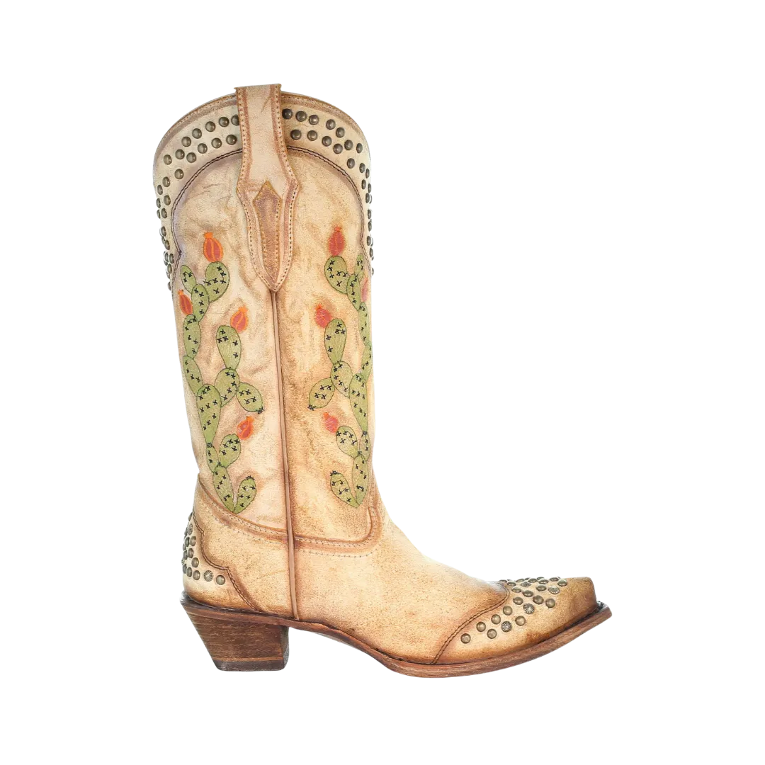 Corral Women's Saddle Embroidery Cactus Boots