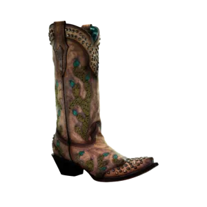 Corral Women's Saddle Nopal Cactus Embroidered Boots