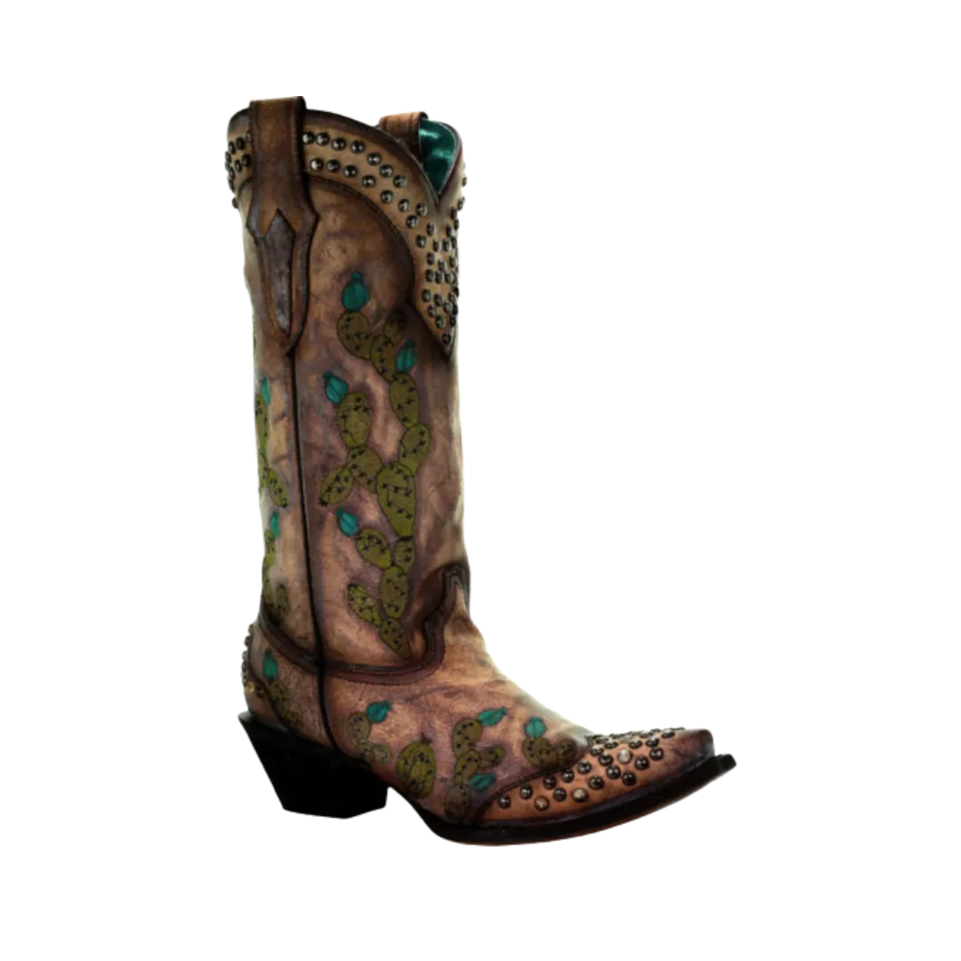 Corral Women's Saddle Nopal Cactus Embroidered Boots