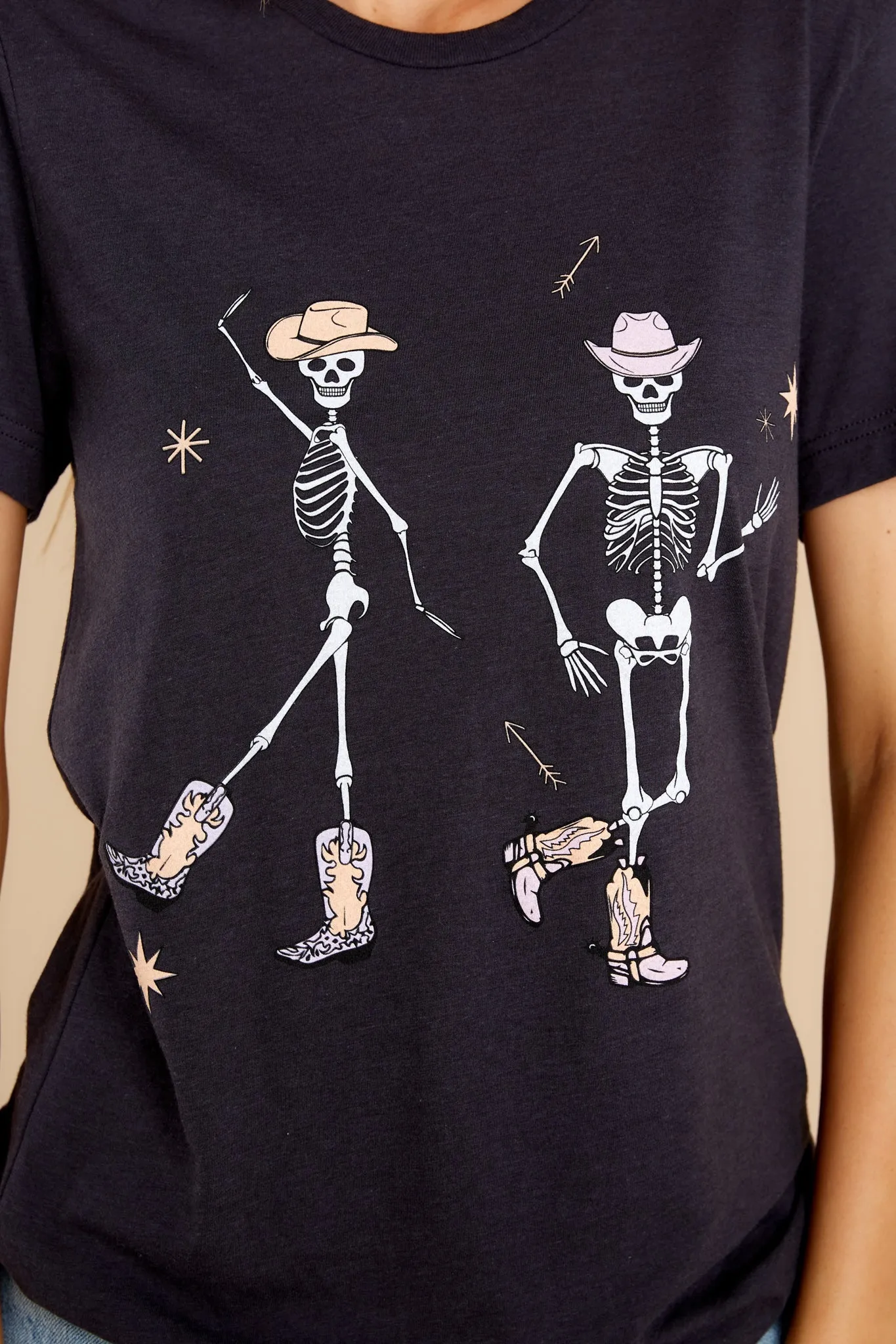 Cowboy Skeleton Black T-Shirt