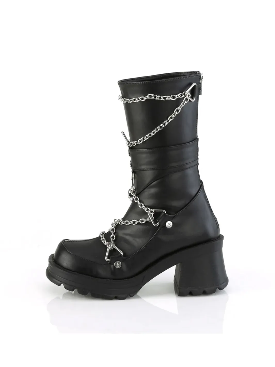 DEMONIA BRATTY-120 - BLACK VEGAN LEATHER ✰ PRE ORDER ✰