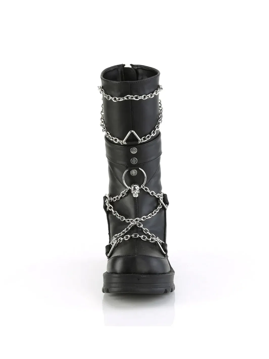 DEMONIA BRATTY-120 - BLACK VEGAN LEATHER ✰ PRE ORDER ✰