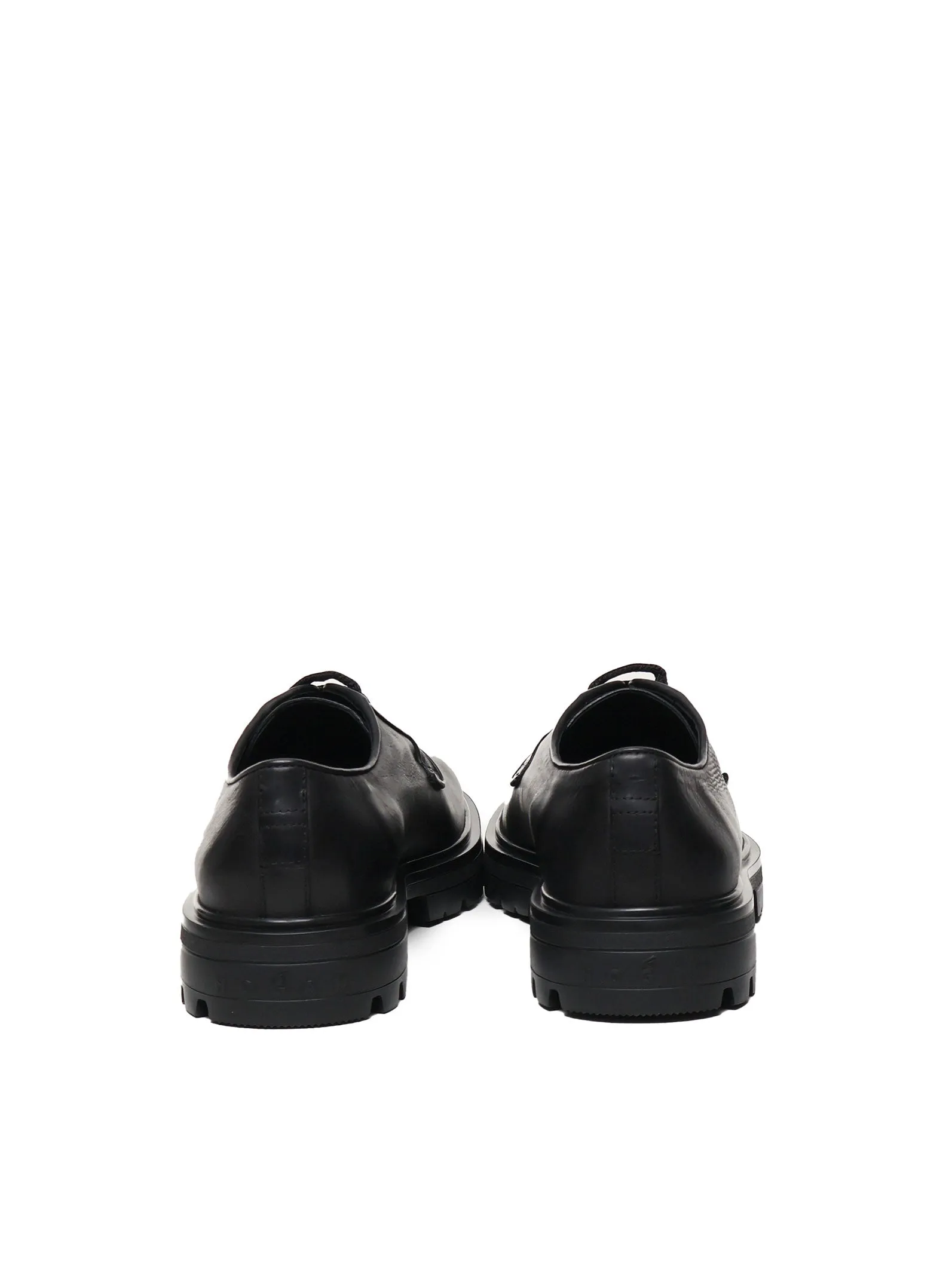 Derby Black Flat Shoes