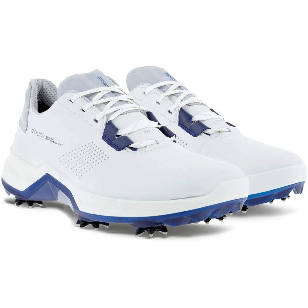 ECCO Biom G5 Waterproof Spiked Shoes - White/Blue Depths