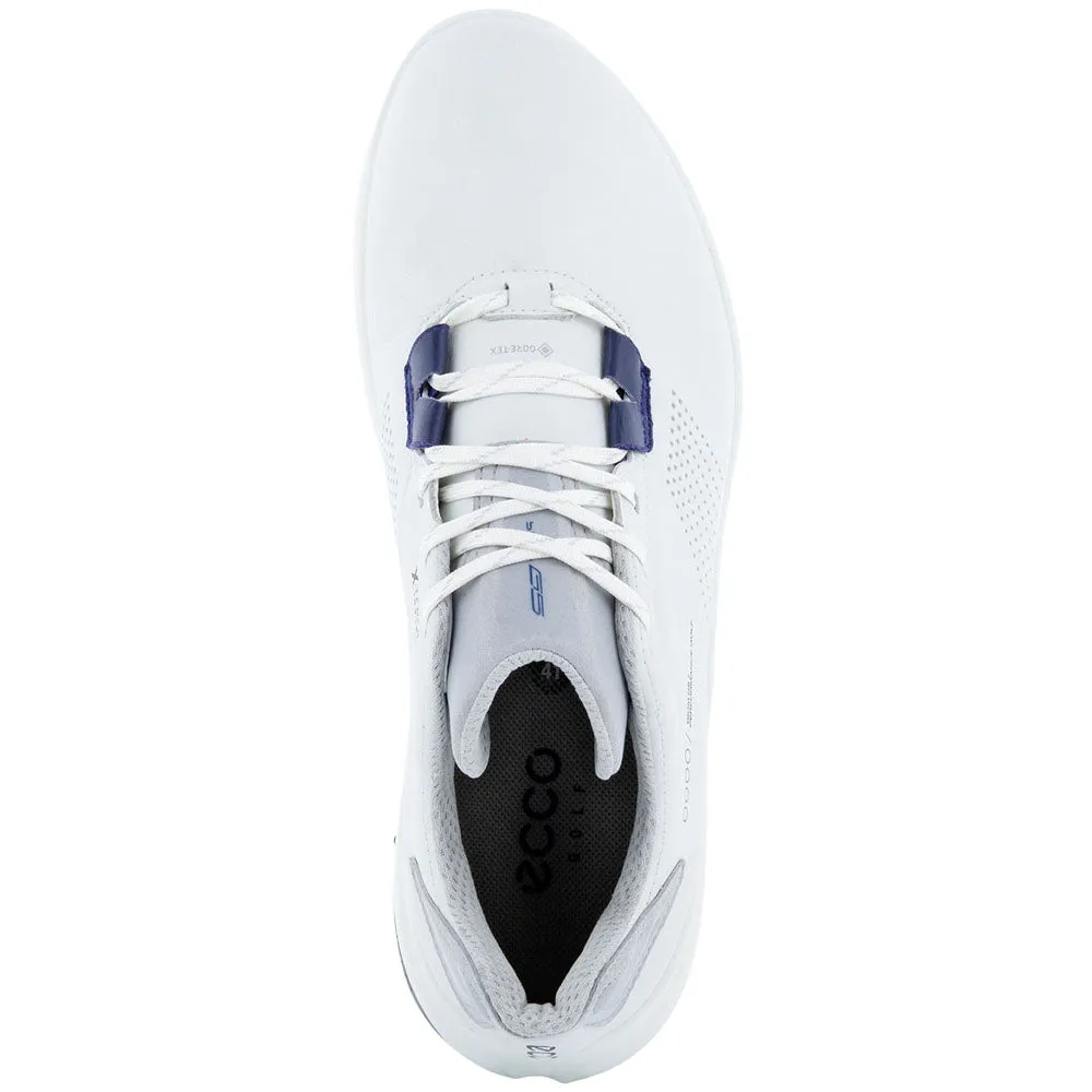 ECCO Biom G5 Waterproof Spiked Shoes - White/Blue Depths