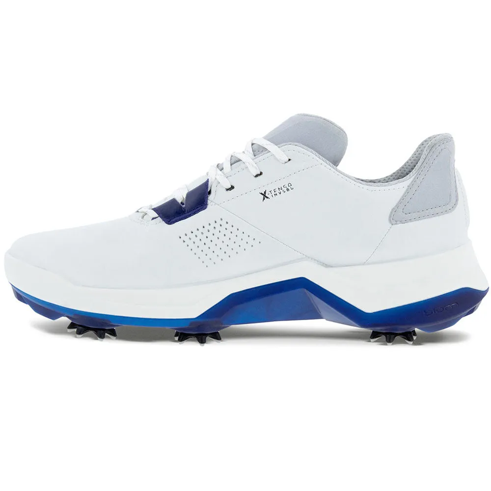 ECCO Biom G5 Waterproof Spiked Shoes - White/Blue Depths