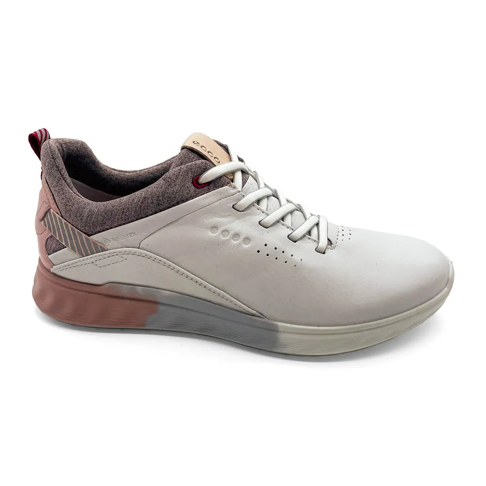 ECCO Women's S-Three Golf Shoes White/Silver Pink