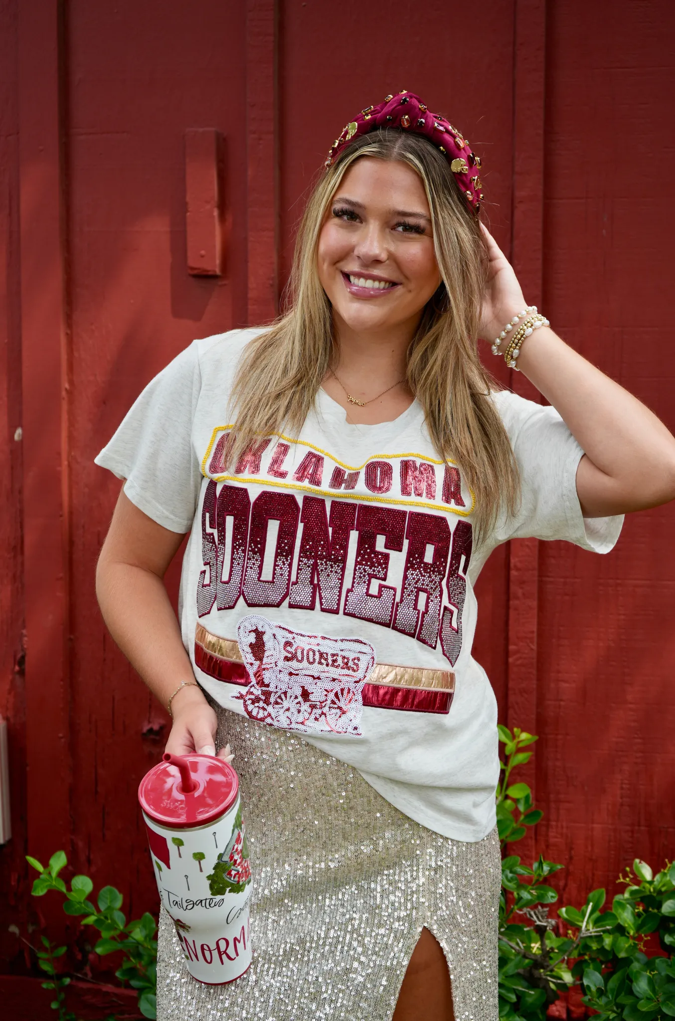 Fan Gear Football Headband - Maroon [Brianna Cannon]