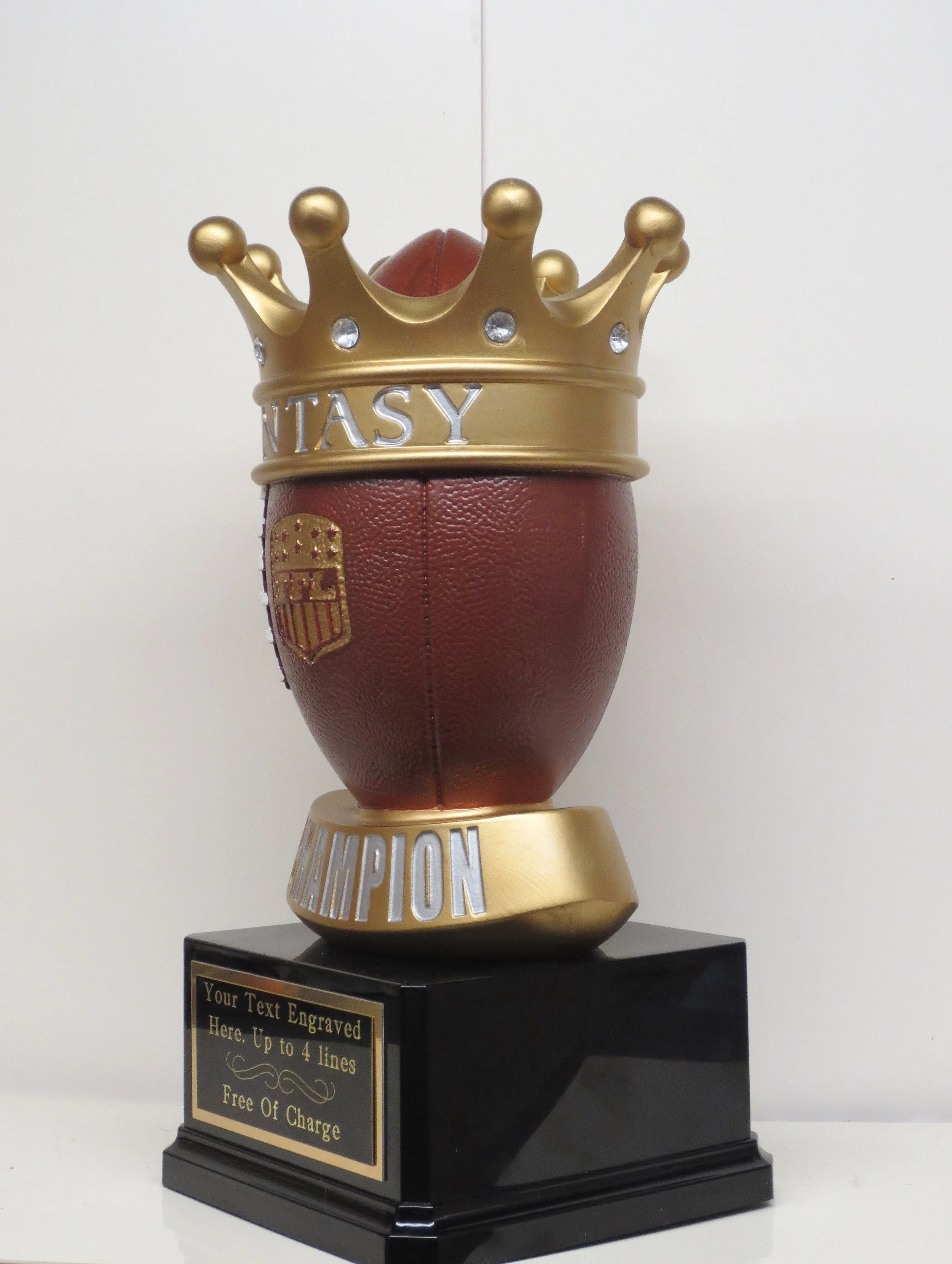 Fantasy Football League Trophy FFL Trophy ** SEE DESCRIPTION ** 11" League Champion Champ Trophy Crown Football League