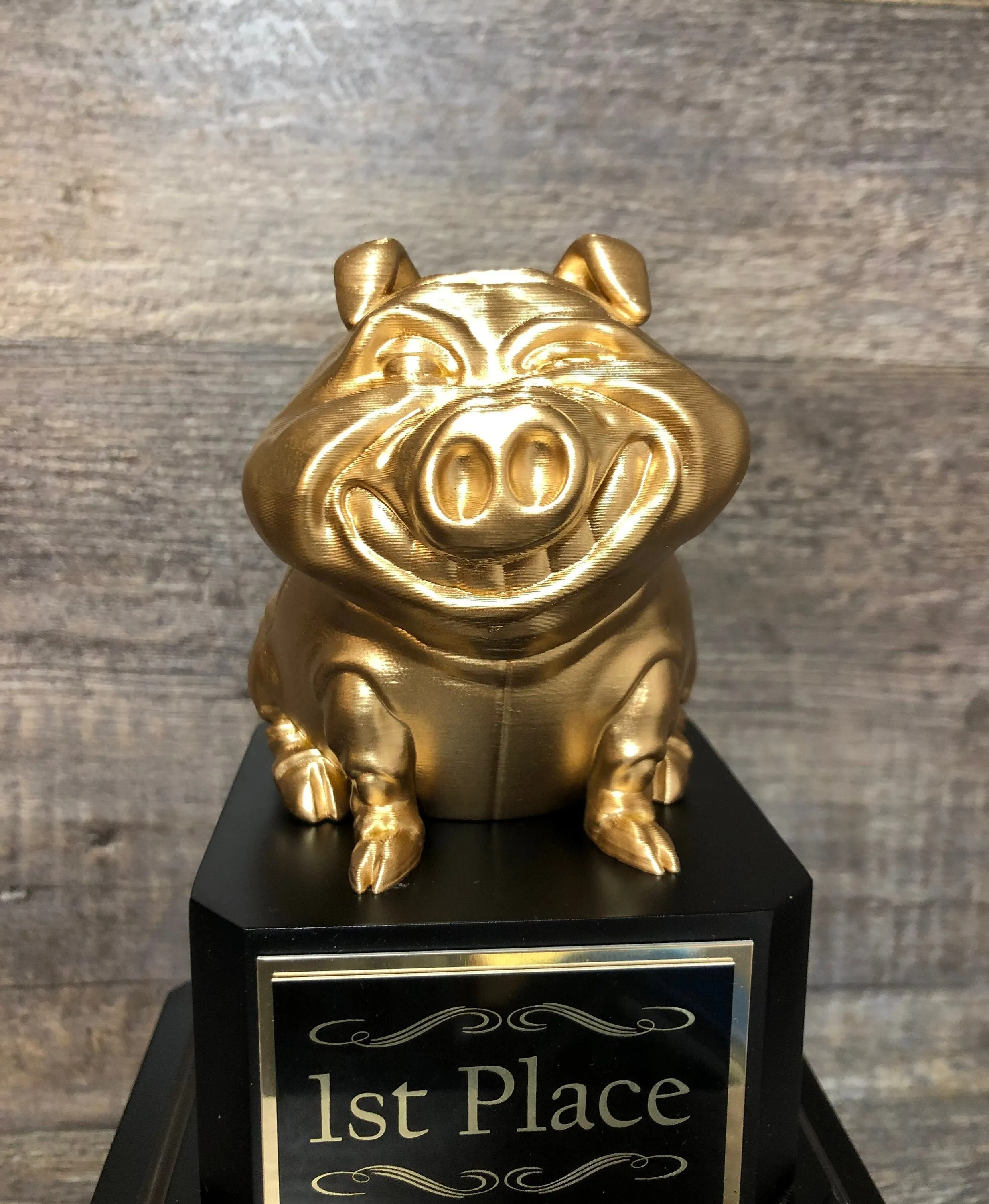 Fantasy Football League Trophy Pig Skin Trophy Award Perpetual FFL Trophy 10.5" Champion / Loser Trophy Football League Sports Award Winner