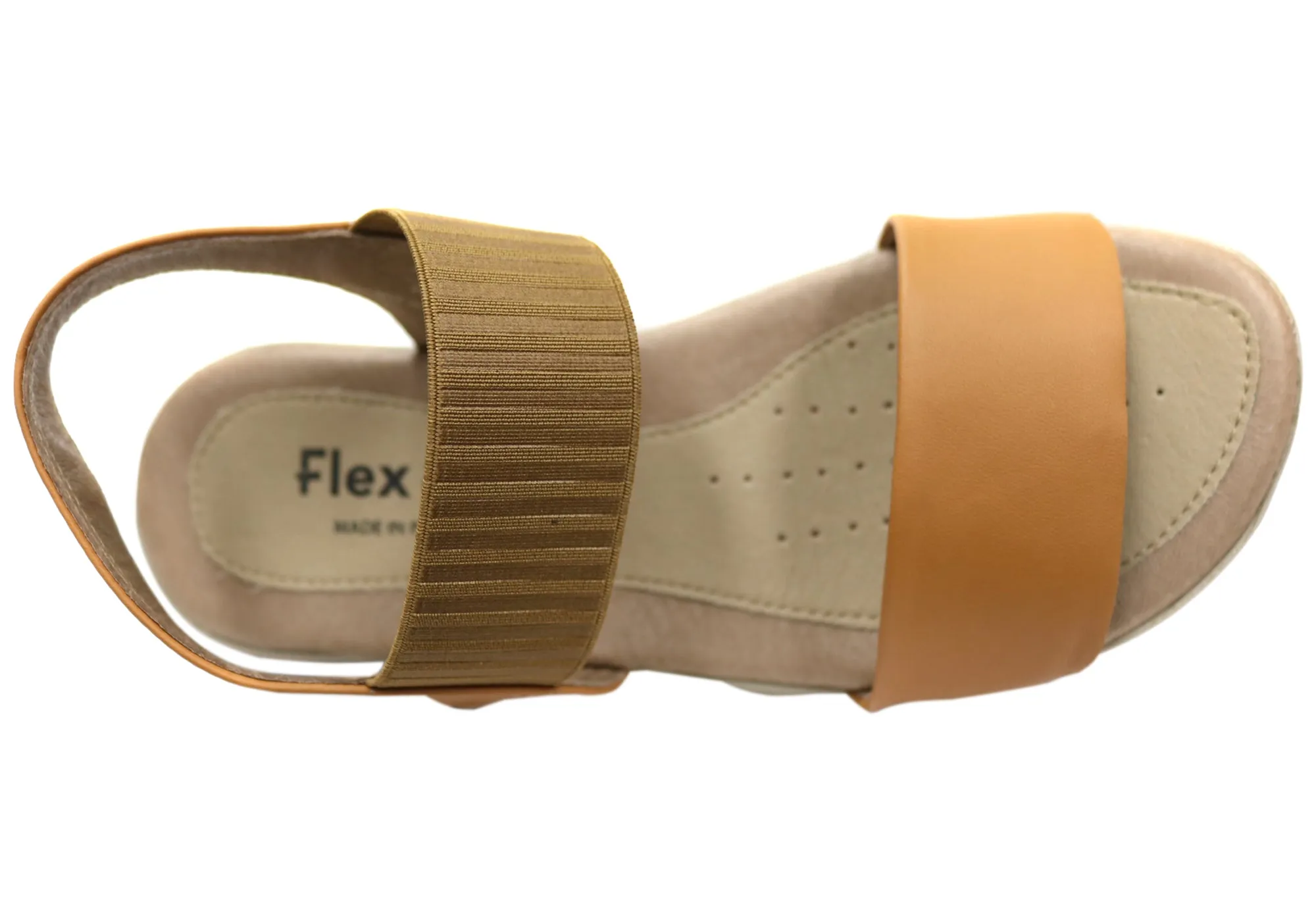 Flex & Go Lina Womens Comfortable Leather Sandals Made In Portugal