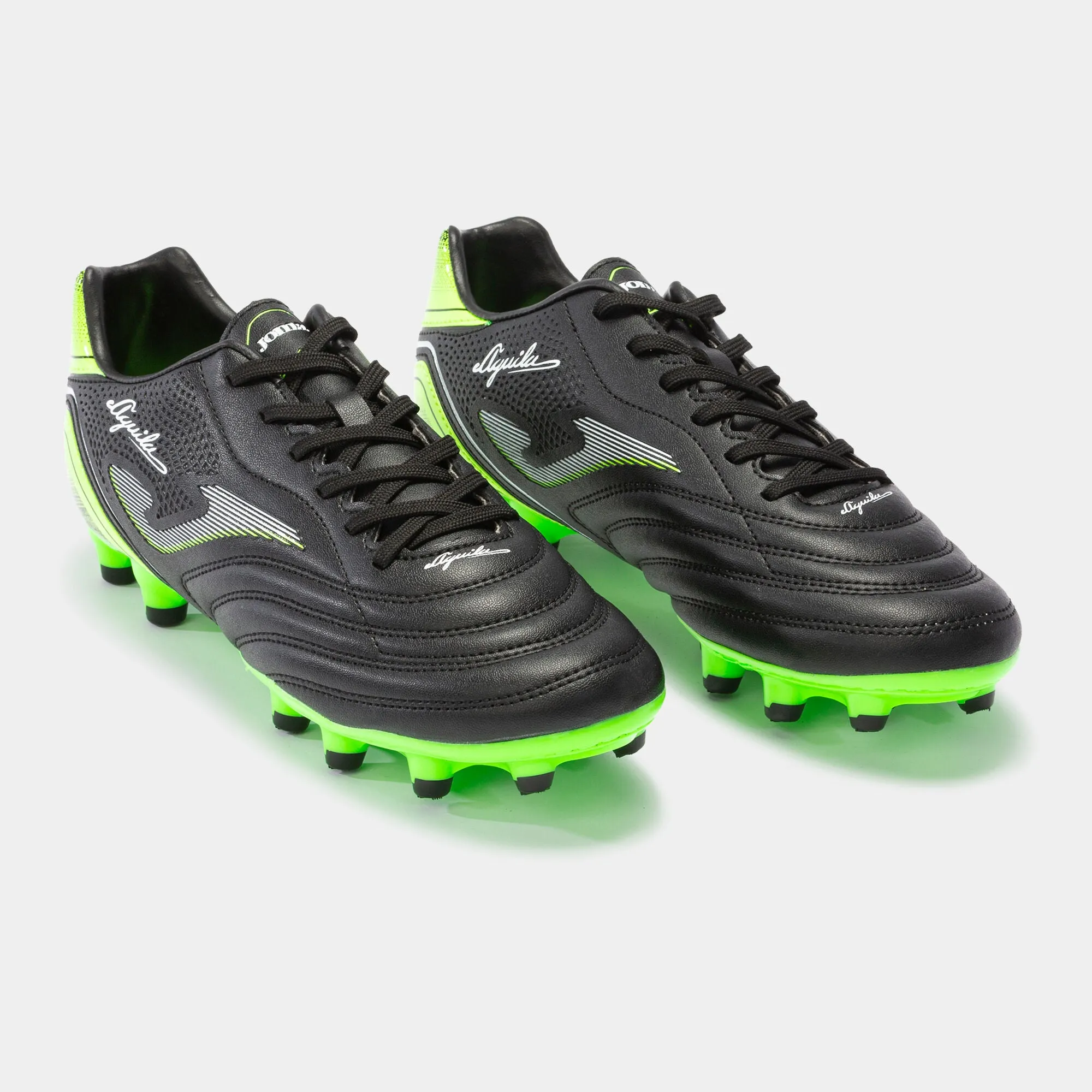 FOOTBALL BOOTS AGUILA 22 FIRM GROUND FG BLACK FLUORESCENT GREEN