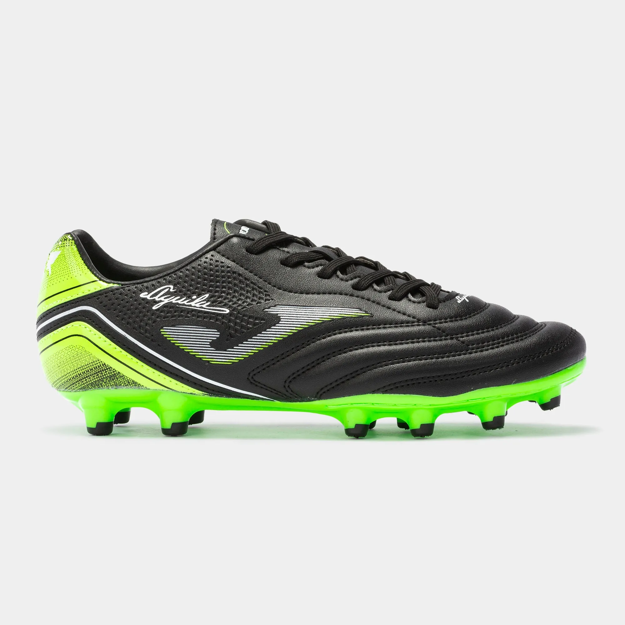 FOOTBALL BOOTS AGUILA 22 FIRM GROUND FG BLACK FLUORESCENT GREEN