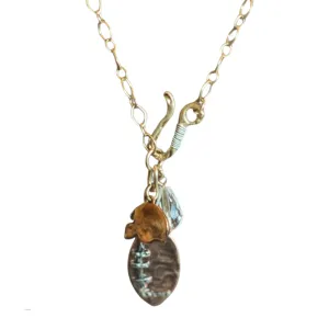 FOOTBALL CHARM NECKLACE: Gold and Bronze