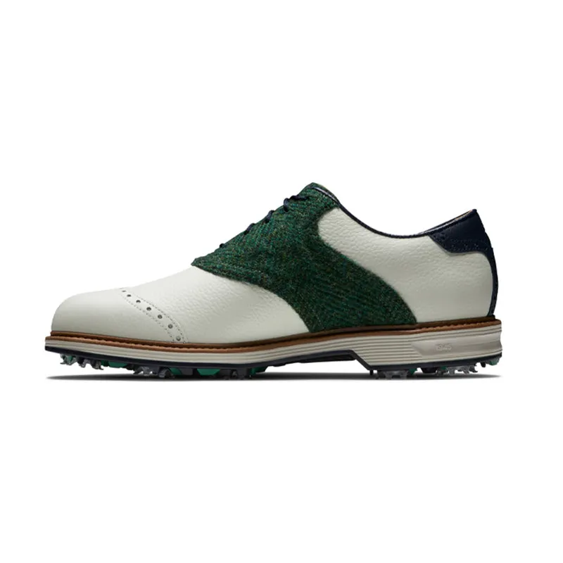 FOOTJOY Harris Tweed Wilcox Men's Spiked Shoes (White/Green)