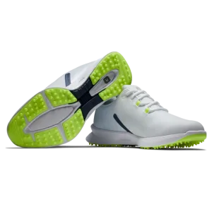 FootJoy Men's Fuel Sport Golf Shoes- White/Navy- 10.5 Wide