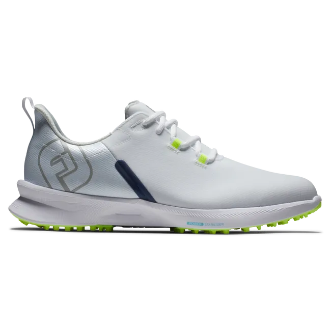 FootJoy Men's Fuel Sport Golf Shoes- White/Navy- 10.5 Wide