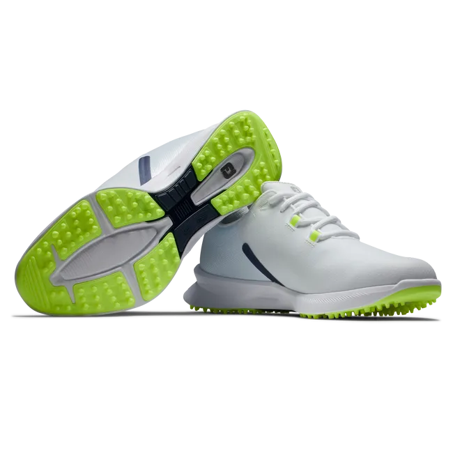 FootJoy Men's Fuel Sport Golf Shoes- White/Navy- 10.5 Wide