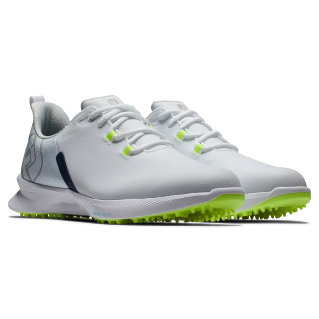 FootJoy Men's Fuel Sport Golf Shoes- White/Navy- 10.5 Wide