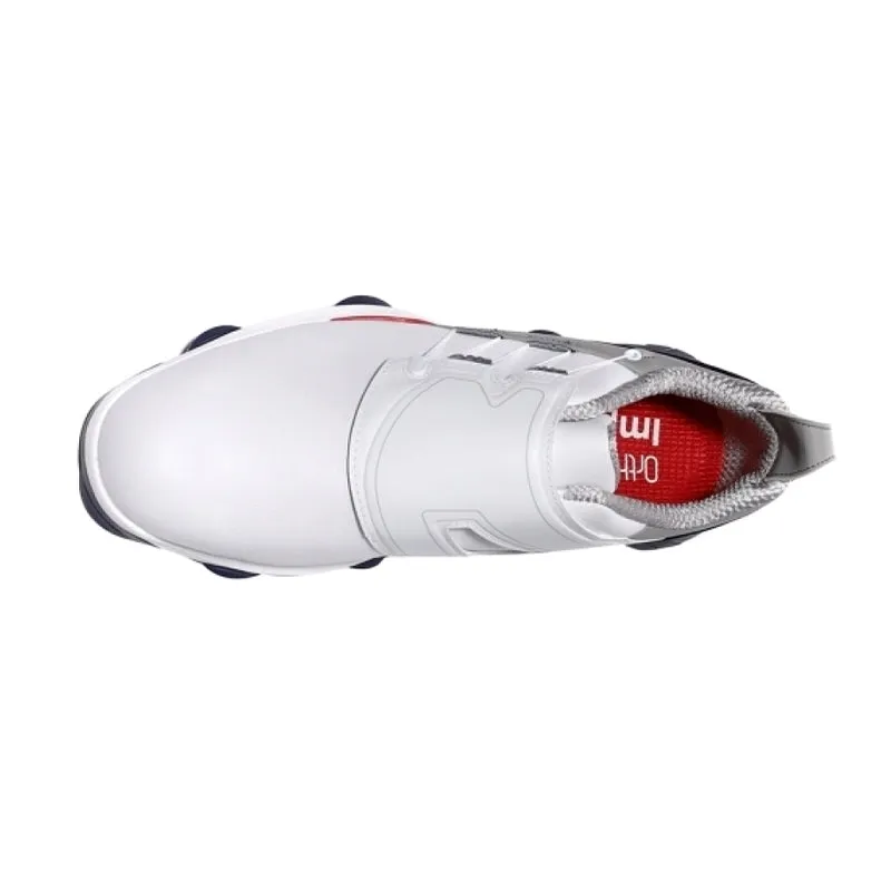 FOOTJOY Tour Alpha BOA Men's Spiked Shoes (White/Grey/Red)