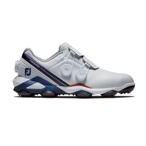 FOOTJOY Tour Alpha BOA Men's Spiked Shoes (White/Red/Navy)