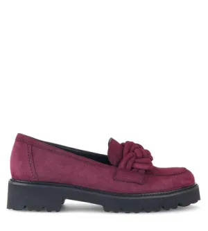 GAB KNOT LOAFER AUBERGINE