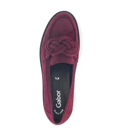 GAB KNOT LOAFER AUBERGINE