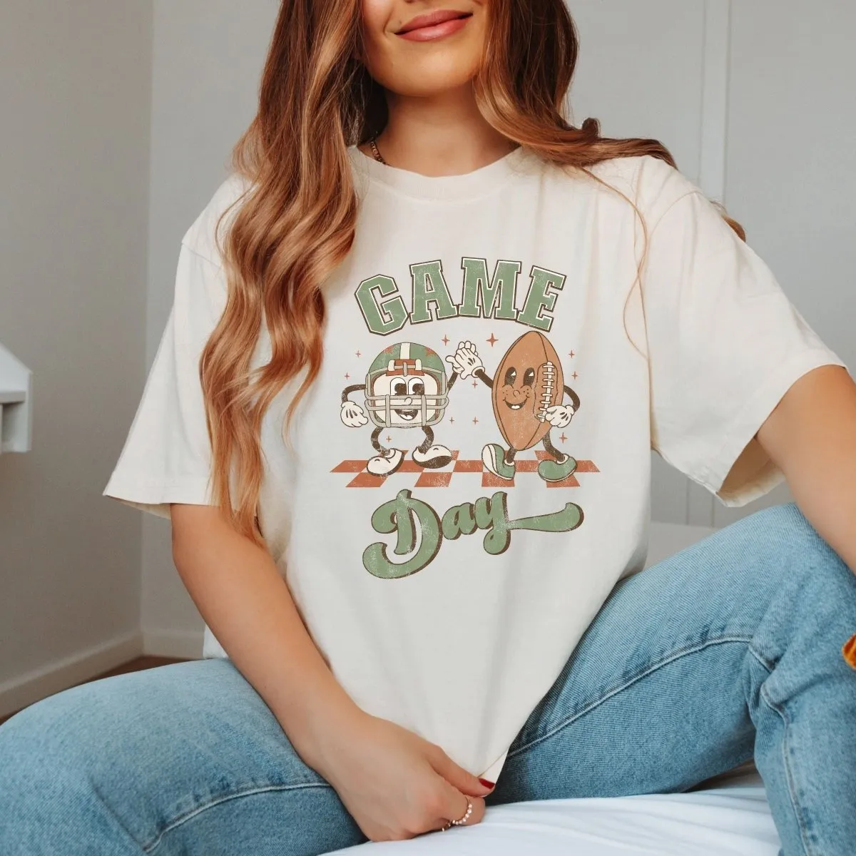 Game Day Football Friends Comfort Color Wholesale Tee - Quick Shipping