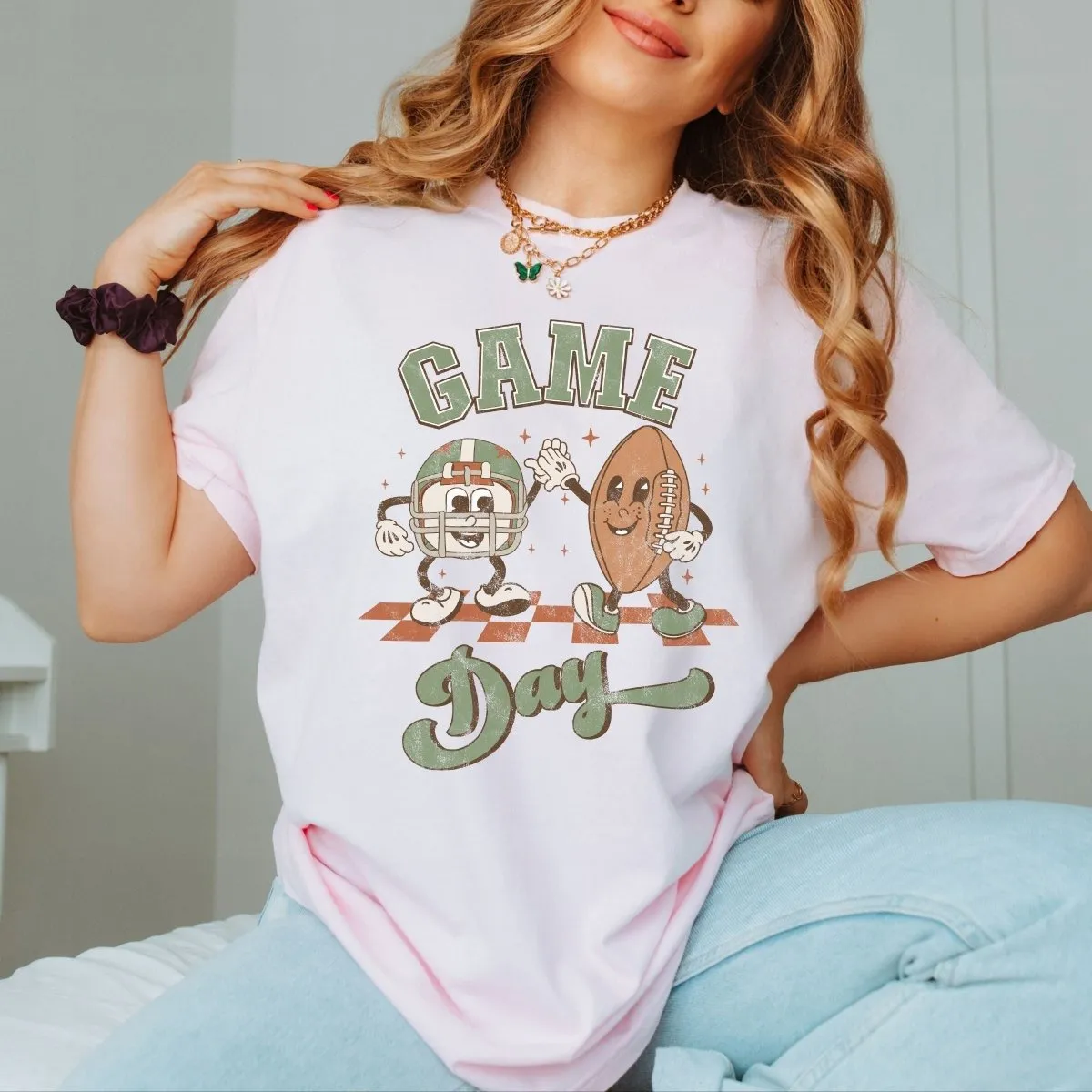 Game Day Football Friends Comfort Color Wholesale Tee - Quick Shipping