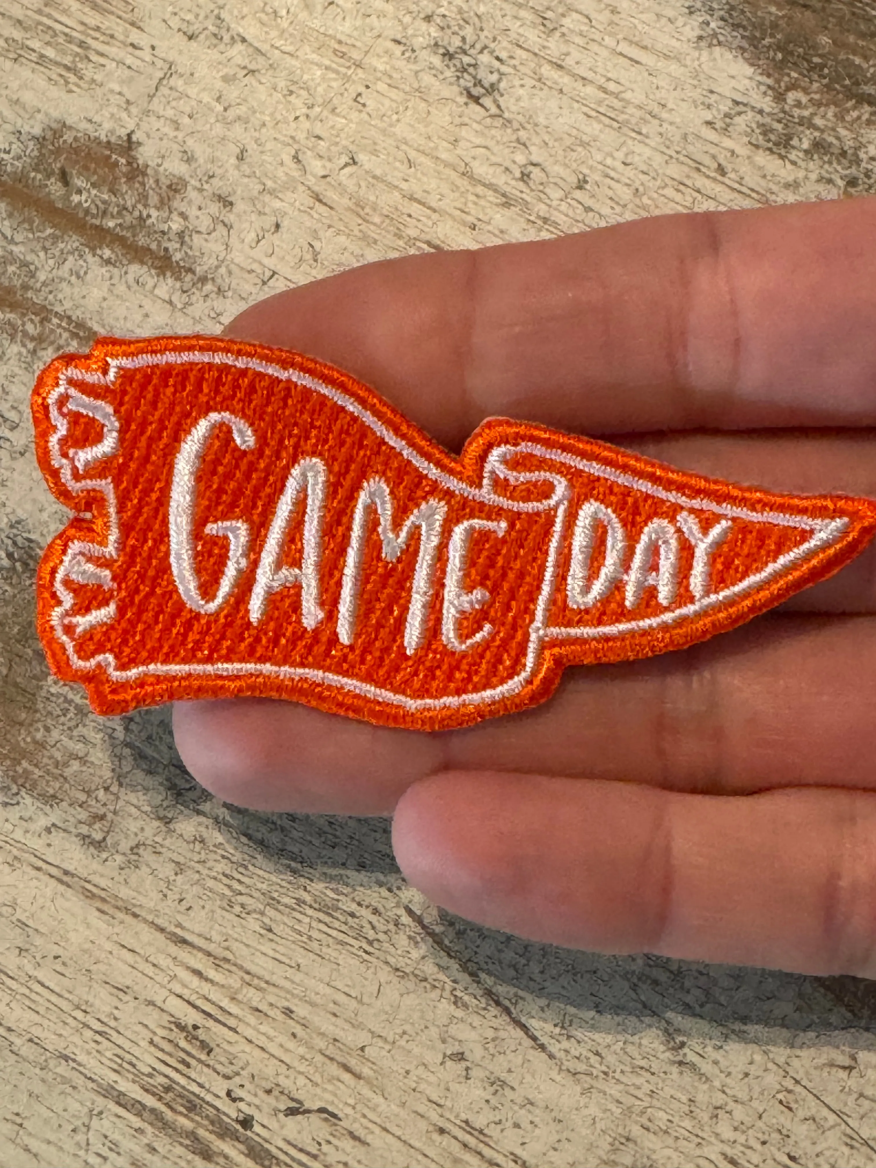 Game Day Pennant Iron On Patches