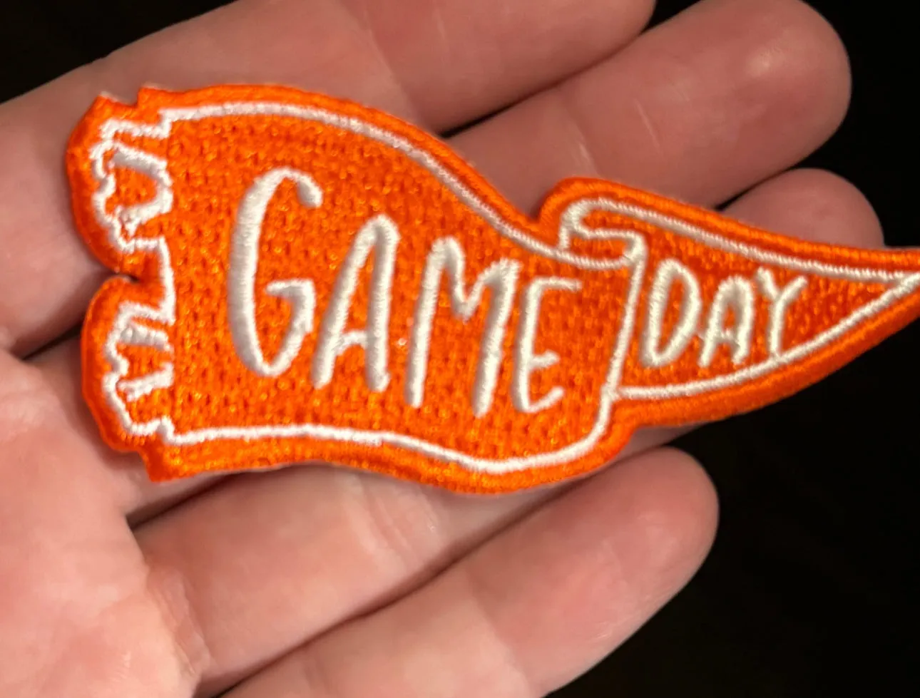 Game Day Pennant Iron On Patches