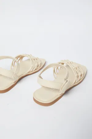 Girls Beige Knotted Sandal