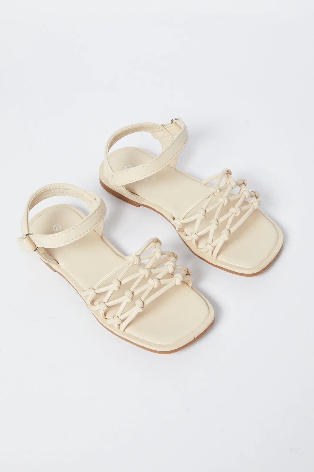 Girls Beige Knotted Sandal