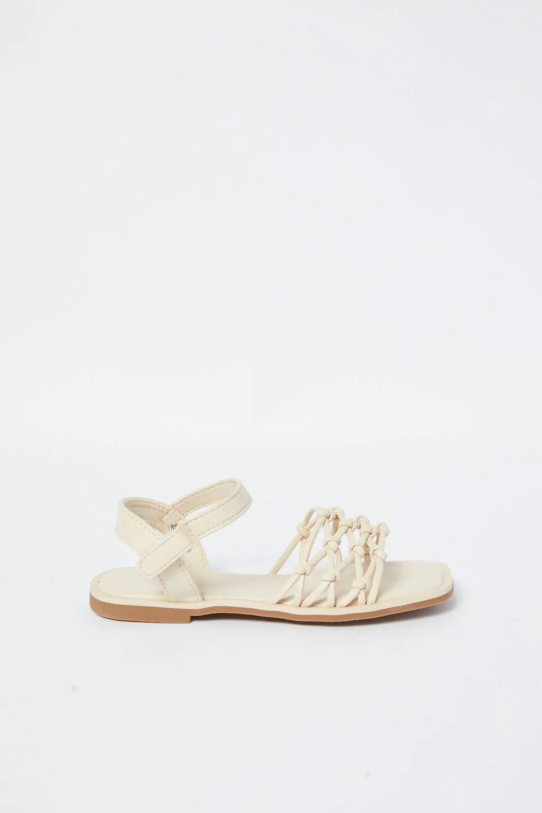 Girls Beige Knotted Sandal