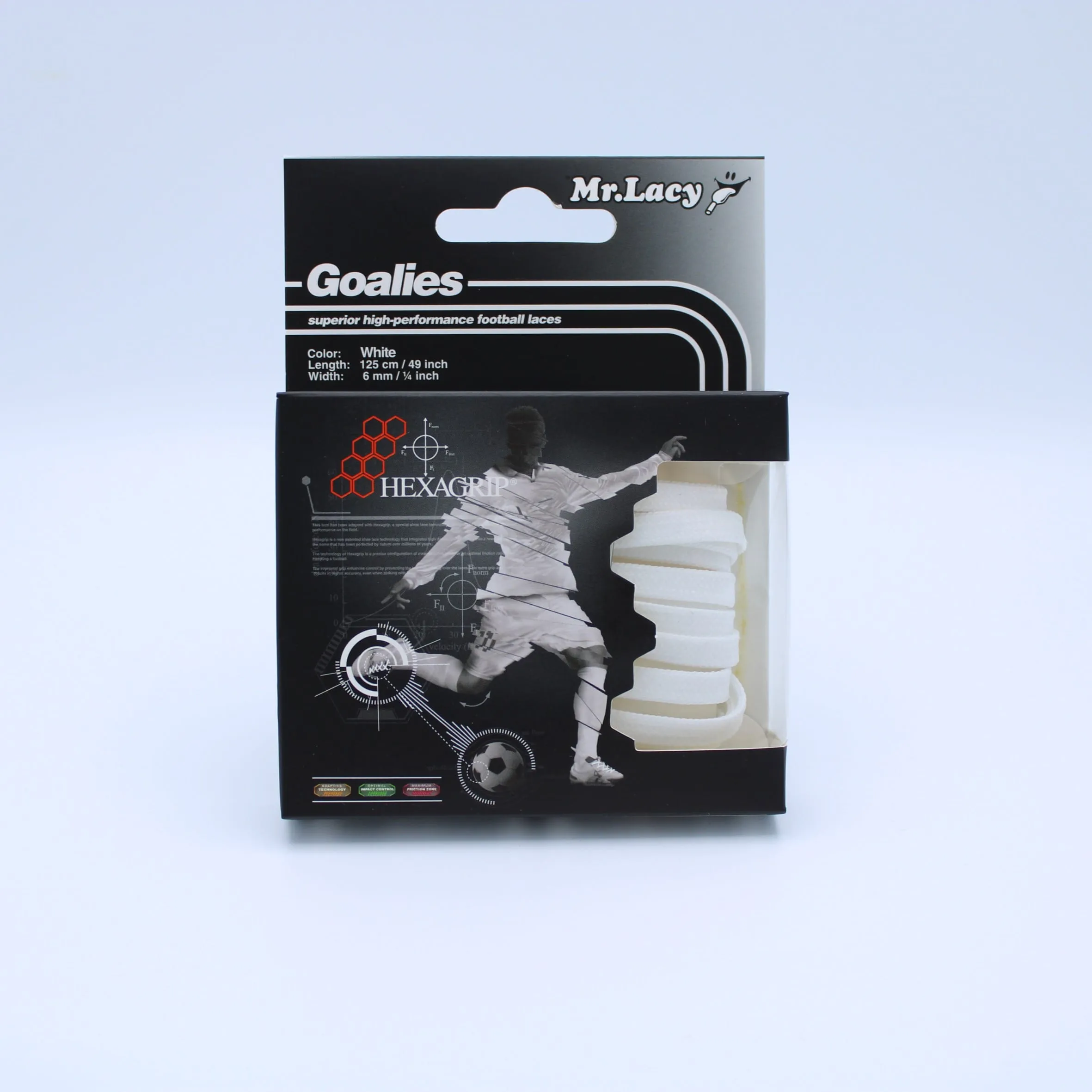 Goalies Football Boot Laces · White